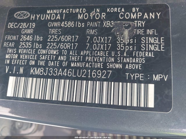 Hyundai Tucson Value 2020 KM8J33A46LU216927 Image 9