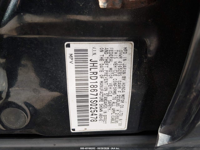 Продаж на аукціоні авто 2001 Honda Cr-v Ex, vin: JHLRD18671S025478, номер лоту: 45168202
