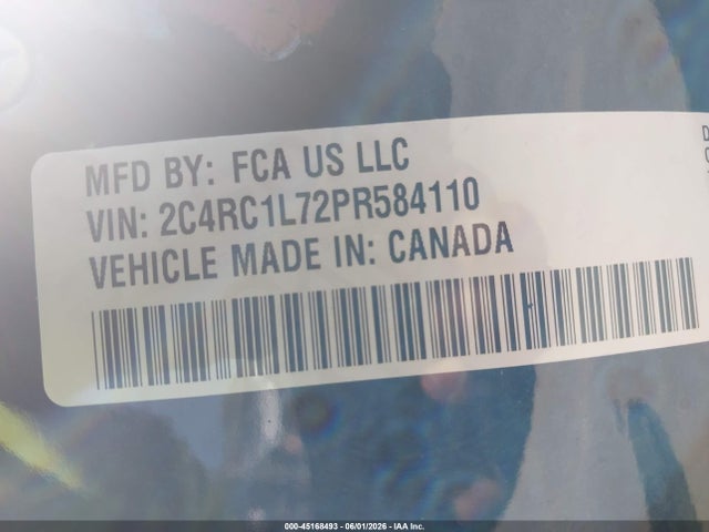 2023 Chrysler Pacifica Hybrid Touring L მანქანა იყიდება აუქციონზე, vin: 2C4RC1L72PR584110, აუქციონის ნომერი: 45168493