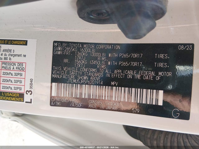 Toyota 4RUNNER SR5 2023 JTEMU5JR5P6201914 Image 9