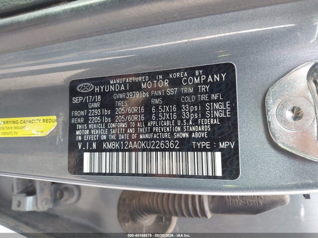 Hyundai Kona Se 2019 KM8K12AA0KU226362 Image 9