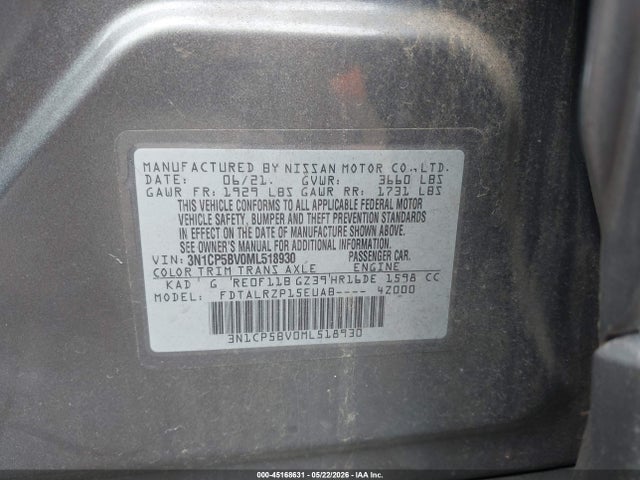 Nissan Kicks S Xtronic Cvt 2021 3N1CP5BV0ML518930 Image 9