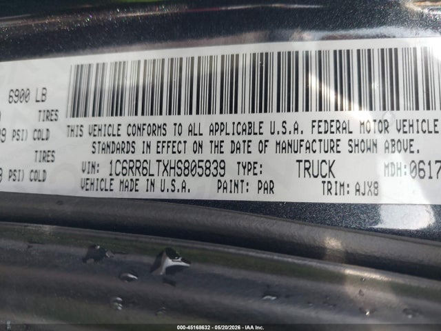 Продаж на аукціоні авто 2017 Ram 1500 Lone Star Silver  4x2 5'7 Box, vin: 1C6RR6LTXHS805839, номер лоту: 45168632