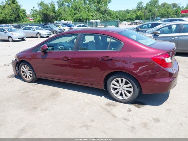 45168733 :رقم المزاد ، 2HGFB2F87CH509016 vin ، 2012 Honda Civic Ex مزاد بيع
