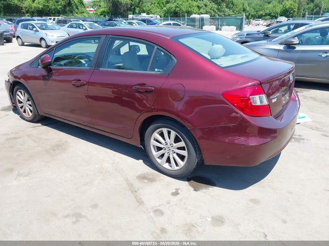 45168733 :رقم المزاد ، 2HGFB2F87CH509016 vin ، 2012 Honda Civic Ex مزاد بيع