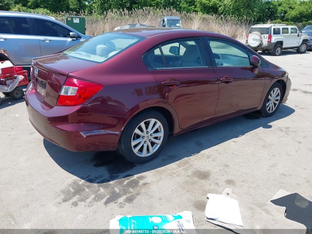 45168733 :رقم المزاد ، 2HGFB2F87CH509016 vin ، 2012 Honda Civic Ex مزاد بيع