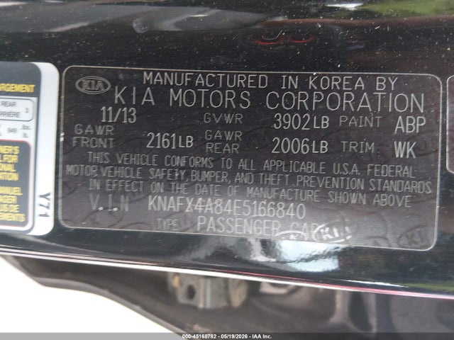 Продаж на аукціоні авто 2014 Kia Forte Ex, vin: KNAFX4A84E5166840, номер лоту: 45168782