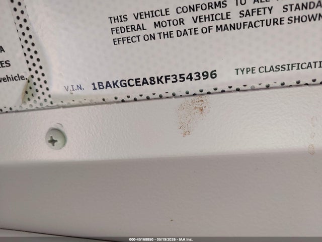 45168850 :رقم المزاد ، 1BAKGCEA8KF354396 vin ، 2019 Blue Bird School Bus / Transit Bus مزاد بيع