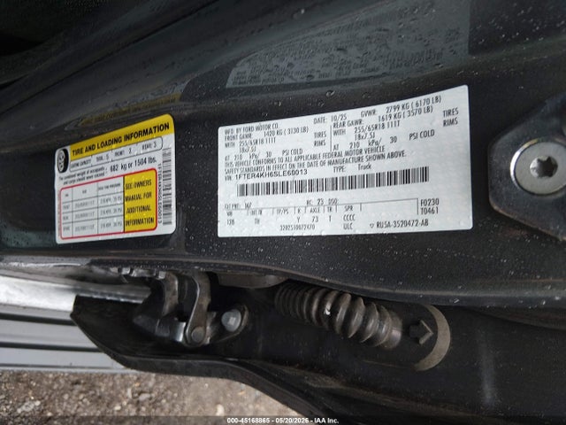Aukcja sprzedaży 2025 Ford Ranger Lariat, vin: 1FTER4KH6SLE60013, numer aukcji: 45168865
