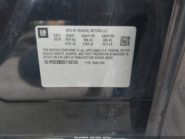 Продаж на аукціоні авто 2016 Chevrolet Cruze Limited Ltz Auto, vin: 1G1PG5SB6G7103729, номер лоту: 45168939