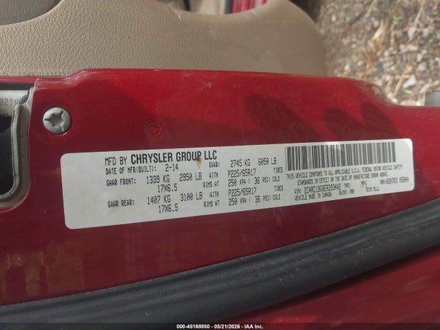 45168950 :رقم المزاد ، 2C4RC1BG8ER293402 vin ، 2014 Chrysler Town & Country Touring مزاد بيع