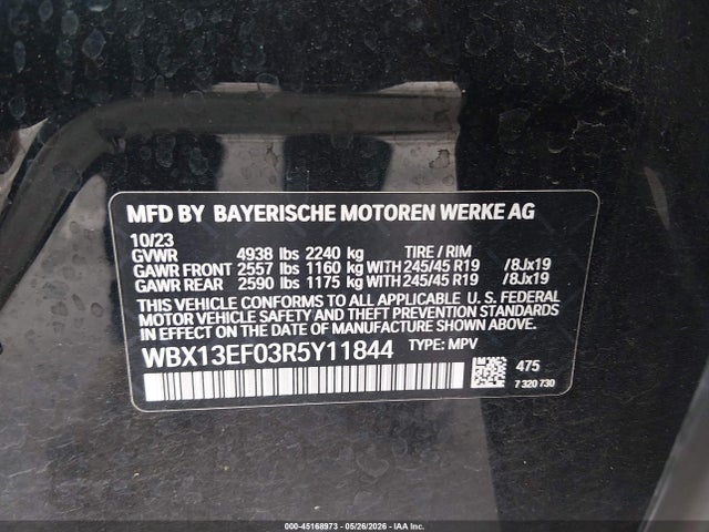 2024 Bmw X1 M35i მანქანა იყიდება აუქციონზე, vin: WBX13EF03R5Y11844, აუქციონის ნომერი: 45168973
