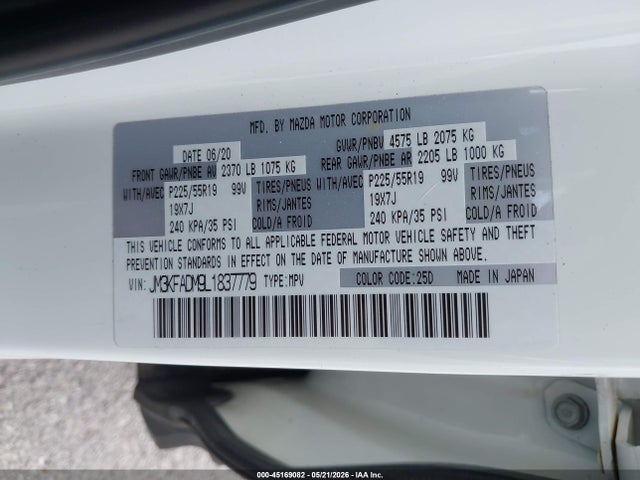 Mazda Cx-5 Grand Touring 2020 JM3KFADM9L1837779 Image 9
