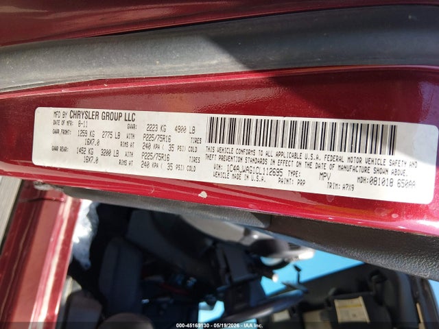 45169130 :رقم المزاد ، 1C4AJWAG1CL112695 vin ، 2012 Jeep Wrangler Sport مزاد بيع