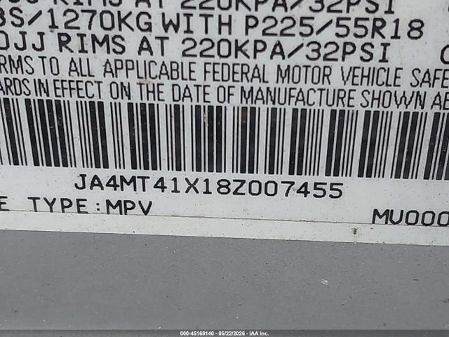 Продаж на аукціоні авто 2008 Mitsubishi Outlander Xls, vin: JA4MT41X18Z007455, номер лоту: 45169140