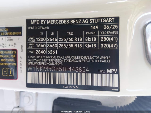 Продаж на аукціоні авто 2026 Mercedes-benz Glc 350e 4matic, vin: W1NKM5GB5TF443854, номер лоту: 45169146