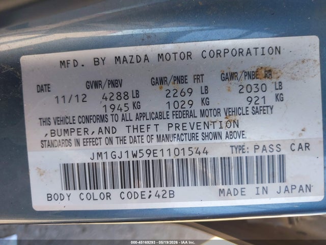 Продаж на аукціоні авто 2014 Mazda Mazda6 I Grand Touring, vin: JM1GJ1W59E1101544, номер лоту: 45169293