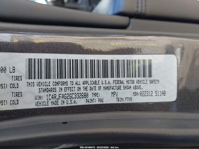 Продаж на аукціоні авто 2016 Jeep Grand Cherokee Laredo, vin: 1C4RJFAG2GC332680, номер лоту: 45169475