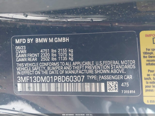 BMW M2 2023 3MF13DM01P8D60307 Image 9