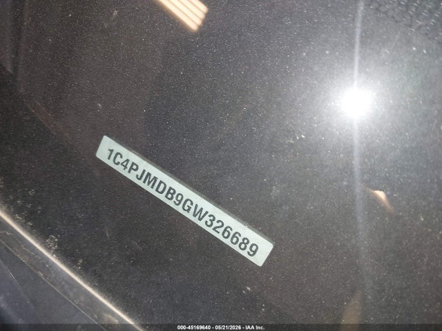 Продаж на аукціоні авто 2016 Jeep Cherokee Limited, vin: 1C4PJMDB9GW326689, номер лоту: 45169640