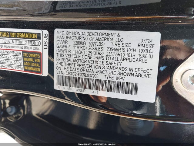Aukcja sprzedaży 2024 Acura Rdx Standard, vin: 5J8TC2H3XRL037908, numer aukcji: 45169701