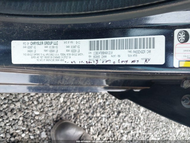 45169806 :رقم المزاد ، 1C3BC4FB9BN601210 vin ، 2011 Chrysler 200 Lx مزاد بيع