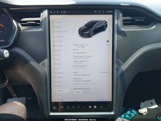 Продажа на аукционе авто 2018 Tesla Model X 100d/75d/p100d, vin: 5YJXCBE26JF139256, номер лота: 45169885