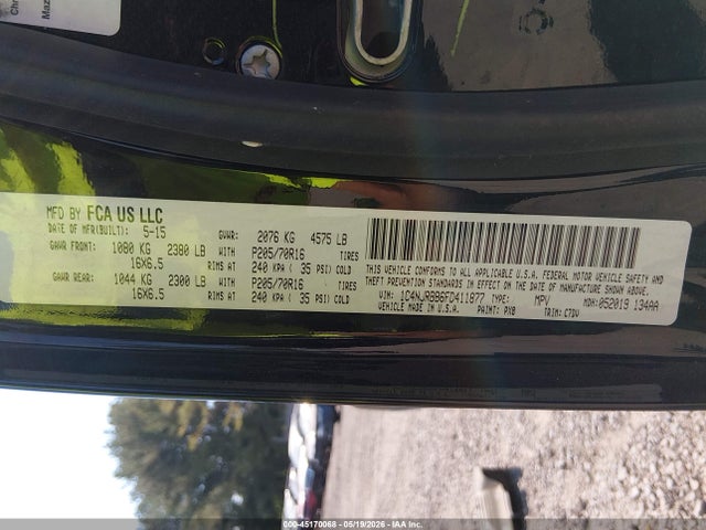45170068 :رقم المزاد ، 1C4NJRBB6FD411877 vin ، 2015 Jeep Patriot Sport مزاد بيع