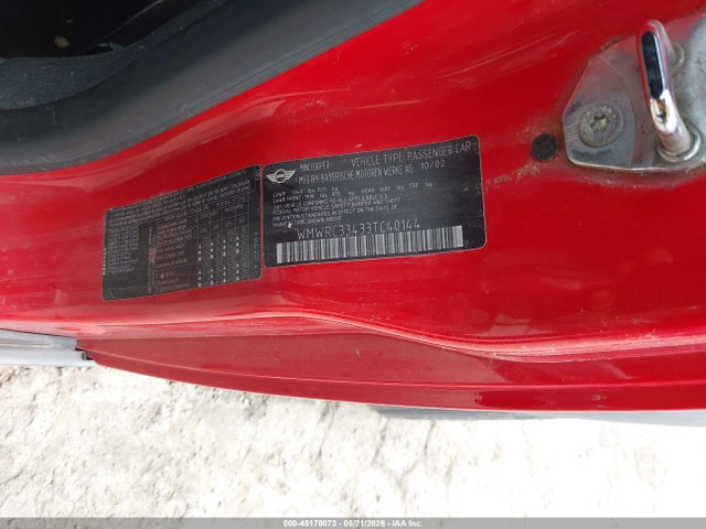 Продаж на аукціоні авто 2003 Mini Cooper, vin: WMWRC33433TC40144, номер лоту: 45170073