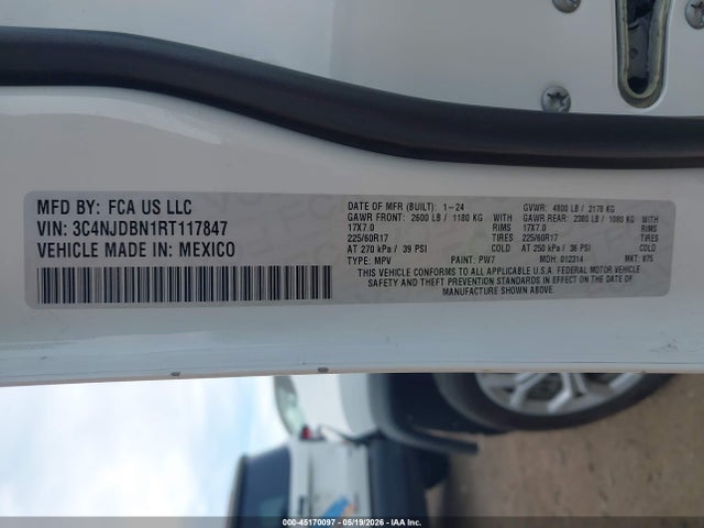 Aukcja sprzedaży 2024 Jeep Compass Latitude 4x4, vin: 3C4NJDBN1RT117847, numer aukcji: 45170097