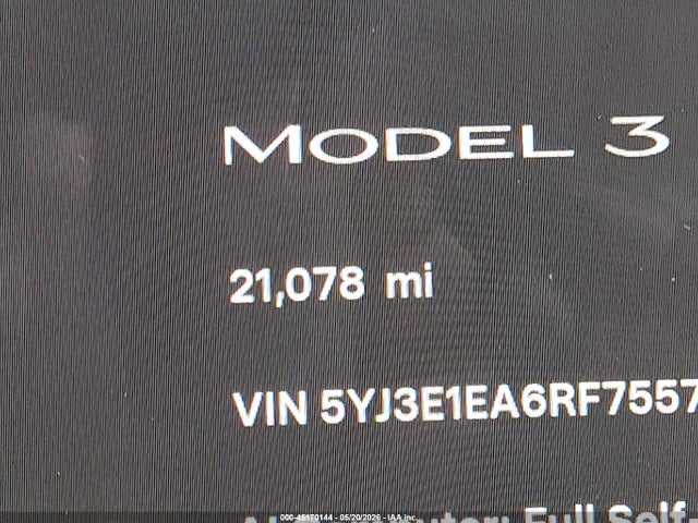 Продаж на аукціоні авто 2024 Tesla Model 3 Long Range Dual Motor All-wheel Drive/rear-wheel Drive, vin: 5YJ3E1EA6RF755769, номер лоту: 45170144
