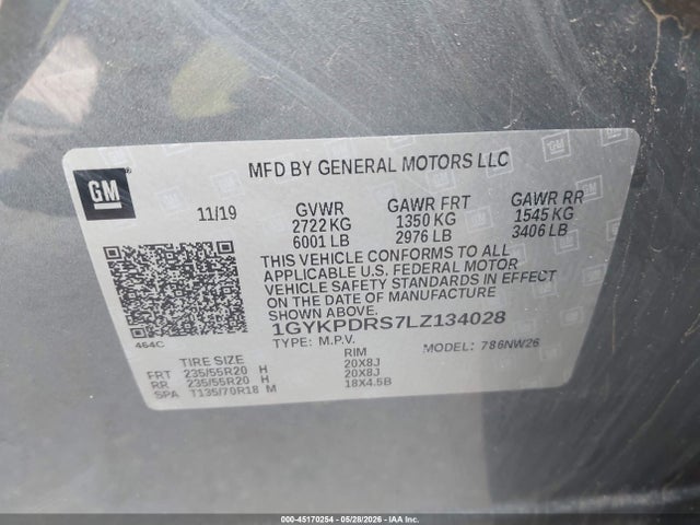Продажа на аукционе авто 2020 Cadillac Xt6 Awd Premium Luxury, vin: 1GYKPDRS7LZ134028, номер лота: 45170254