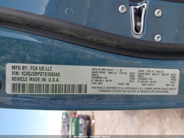 Auction sale of the 2026 Jeep Grand Wagoneer L Limited Altitude 4x4, vin: 1C4SJSBP0TS158343, lot number: 45170516