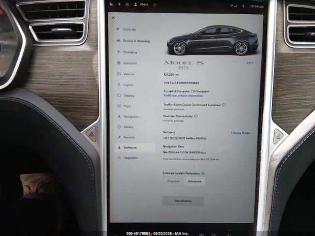 Tesla Model S P85 2014 5YJSA1H18EFP53633 Image 7