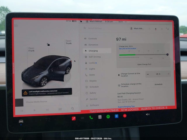 Aukcja sprzedaży 2023 Tesla Model Y Awd/long Range Dual Motor All-wheel Drive, vin: 7SAYGDEE3PA179835, numer aukcji: 45170589