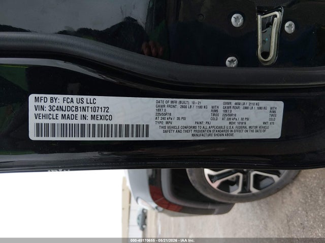 3C4NJDCB1NT107172 Jeep Compass Limited 4x4