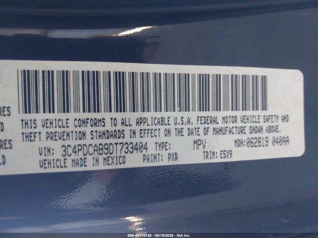 Продаж на аукціоні авто 2013 Dodge Journey American Value Pkg, vin: 3C4PDCAB9DT733404, номер лоту: 45170748