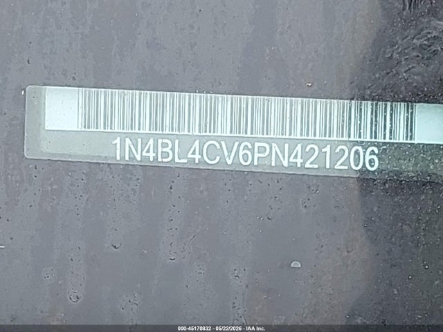 Продаж на аукціоні авто 2023 Nissan Altima Sr Fwd, vin: 1N4BL4CV6PN421206, номер лоту: 45170832