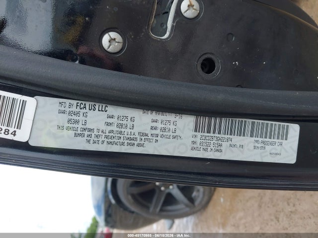 45170985 :رقم المزاد ، 2C3CDZBT3GH221874 vin ، 2016 Dodge Challenger R/t Shaker مزاد بيع