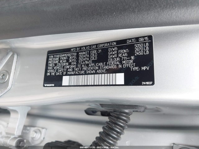 Продаж на аукціоні авто 2016 Volvo V60 Cross Country T5 Platinum, vin: YV4612HM1G1007700, номер лоту: 45171125