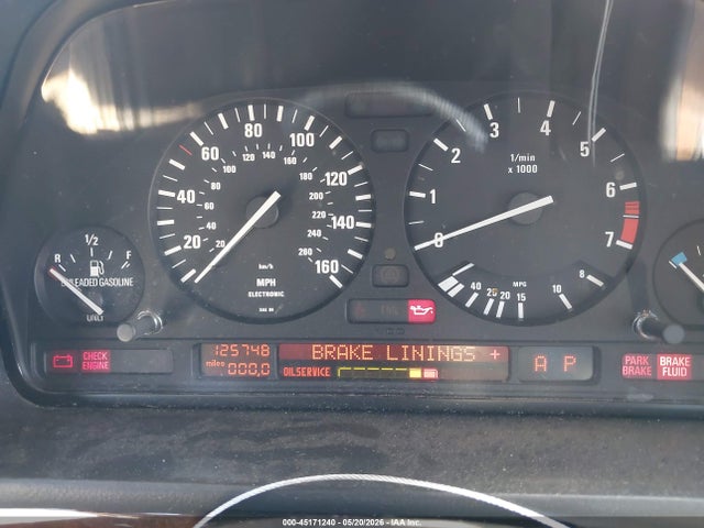1995 Bmw 530 I Automatic მანქანა იყიდება აუქციონზე, vin: WBAHE2327SGE92744, აუქციონის ნომერი: 45171240