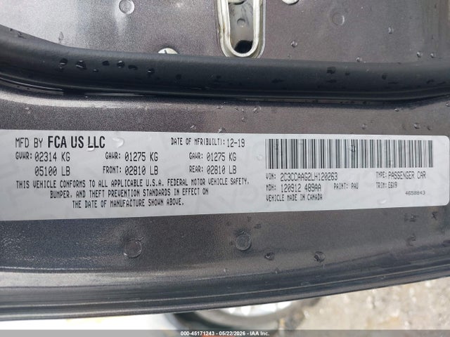 Продажа на аукционе авто 2020 Chrysler 300 Touring L, vin: 2C3CCAAG2LH120263, номер лота: 45171243