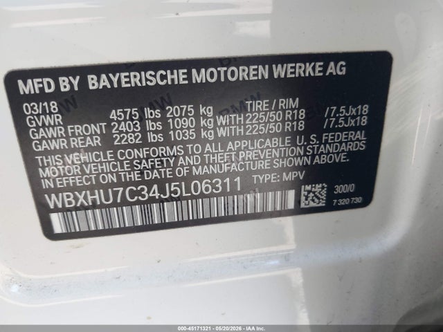 WBXHU7C34J5L06311 BMW X1 Sdrive28i
