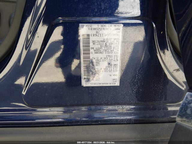 Aukcja sprzedaży 2023 Nissan Murano Sl Fwd, vin: 5N1AZ2CJ3PC117683, numer aukcji: 45171354