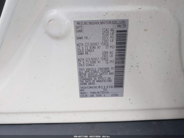 Nissan ROGUE S 2019 5N1AT2MV2KC811356 Image 9