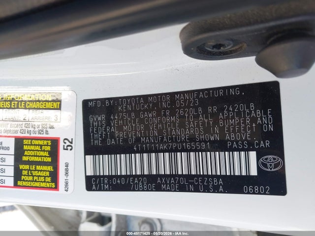 Toyota CAMRY SE 2023 4T1T11AK7PU165591 Image 9