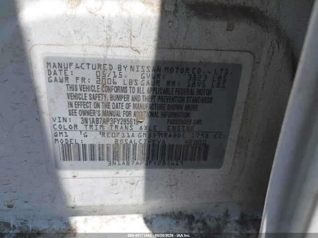 Nissan SENTRA S 2015 3N1AB7AP3FY285619 Image 9