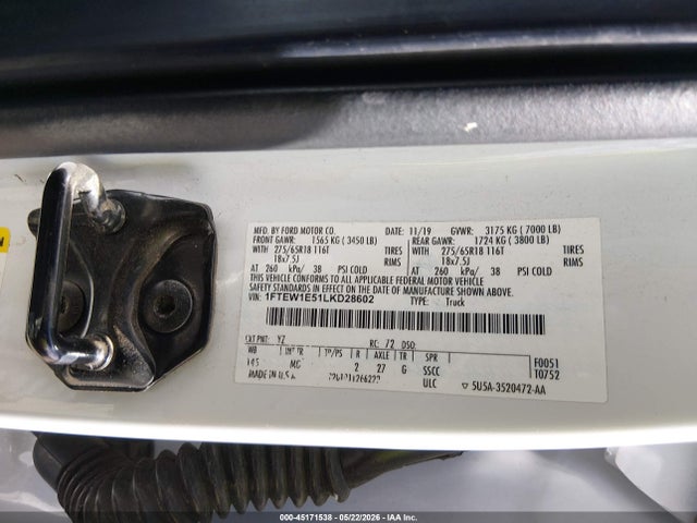 Ford F-150 Xlt 2020 1FTEW1E51LKD28602 Image 9