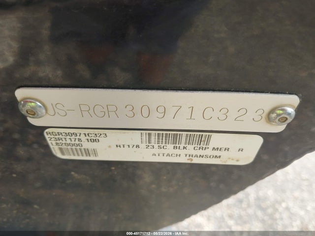 Продажа на аукционе авто 2023 Ranger 17', vin: RGR30971C323, номер лота: 45171712