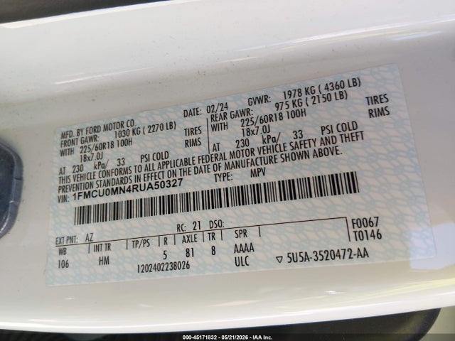 Ford Escape St-line 2024 1FMCU0MN4RUA50327 Image 9